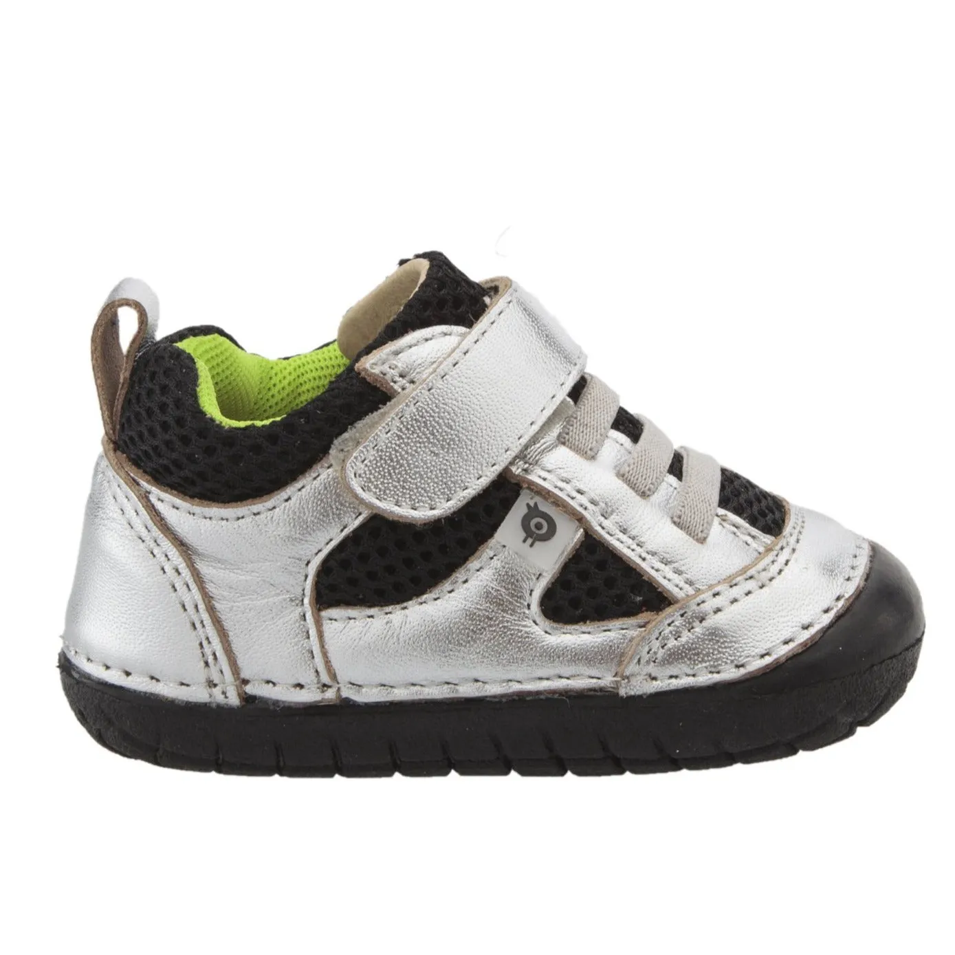 Old Soles Boy's & Girl's Bru Pave Shoes - Silver/Black Mesh/Lime Mesh