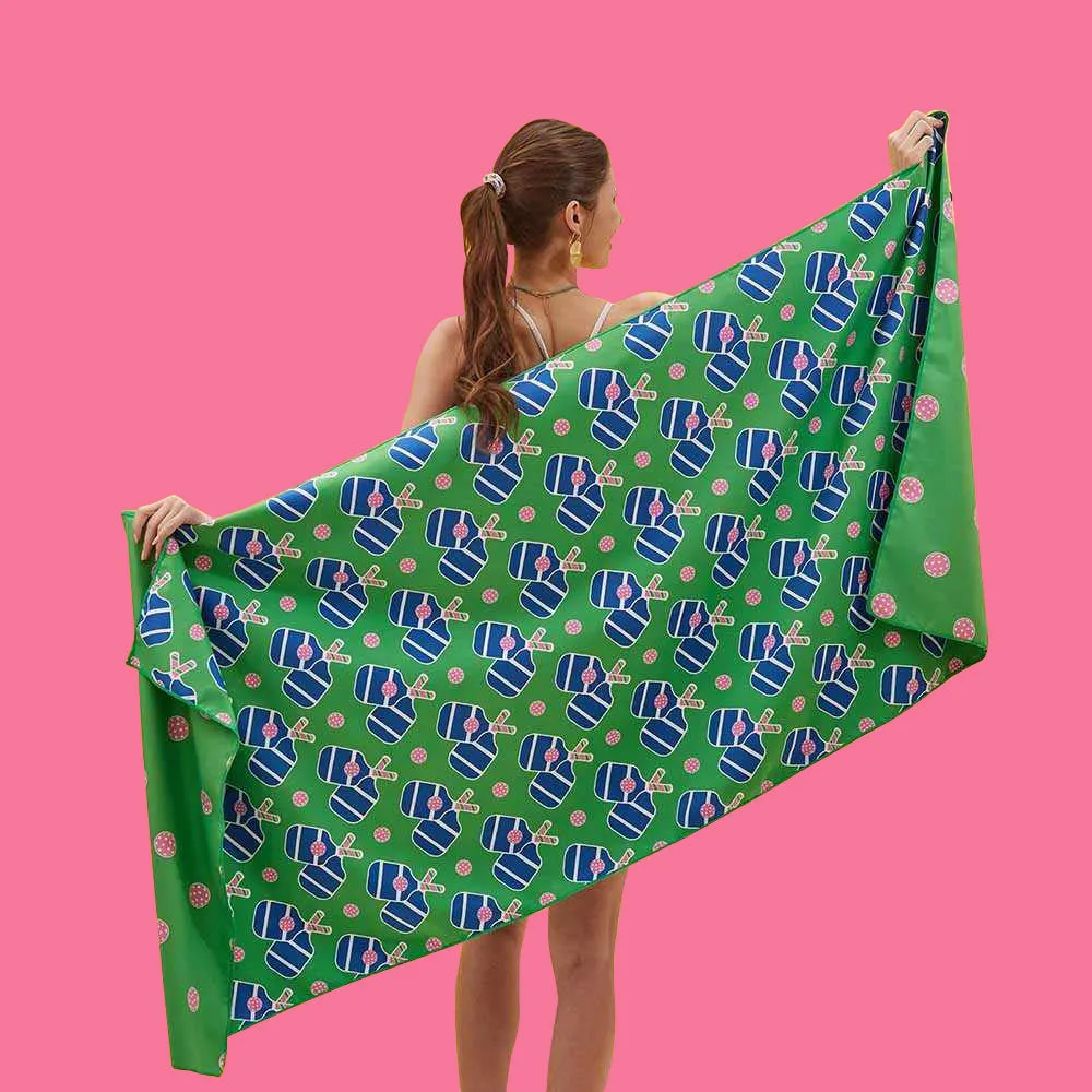 Pickleball Fun Reversible Eco Beach Towel