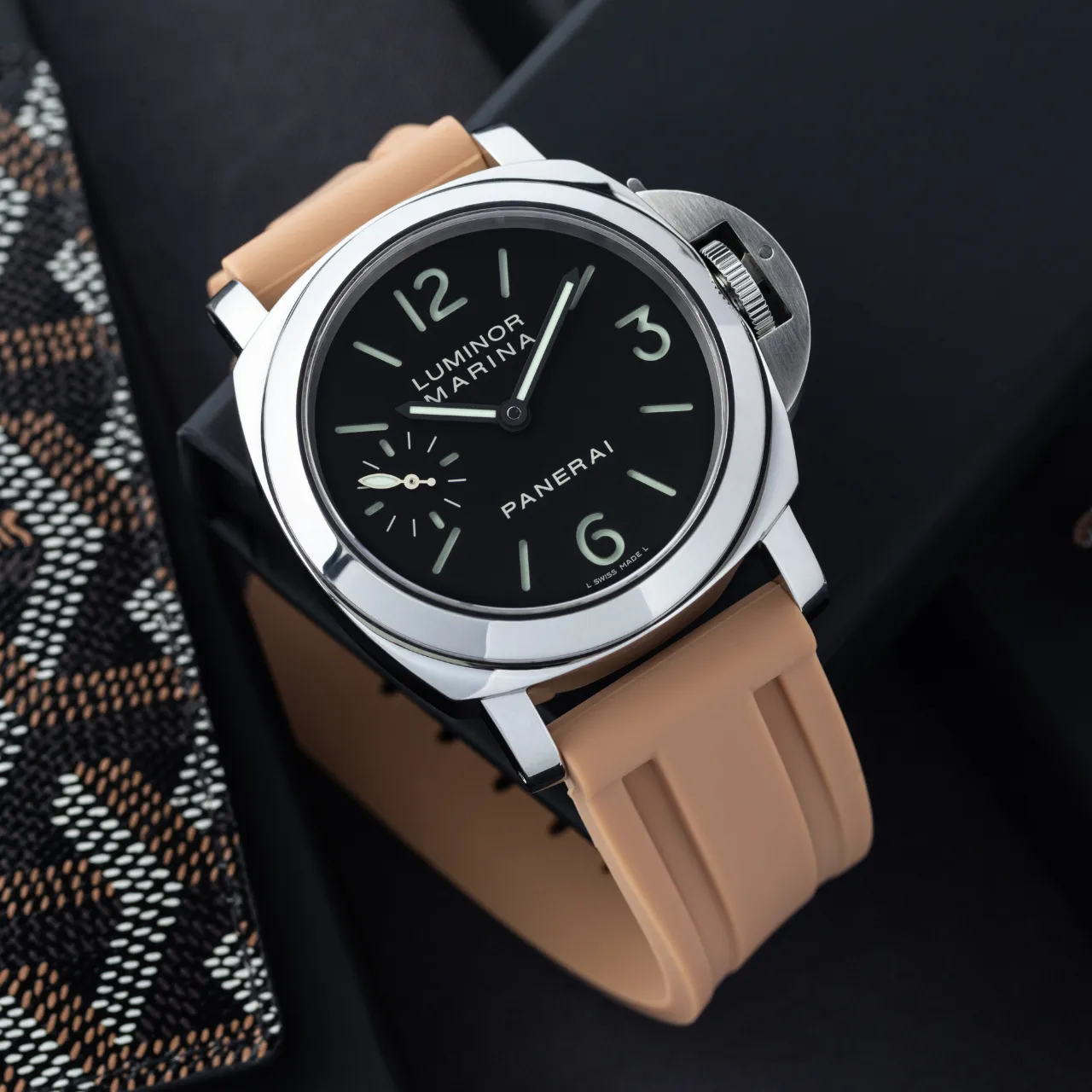 Rubber Strap for Panerai Luminor - Desert Sand