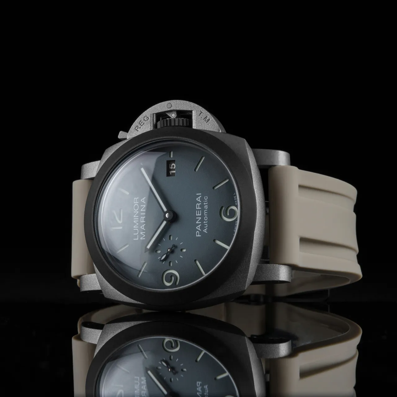 Rubber Strap for Panerai Luminor - Hurricane Grey