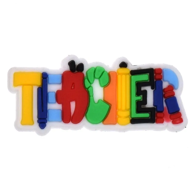 School Teacher Shoe Charms 10pcs Shoe Charms Decoration/Croc Charms