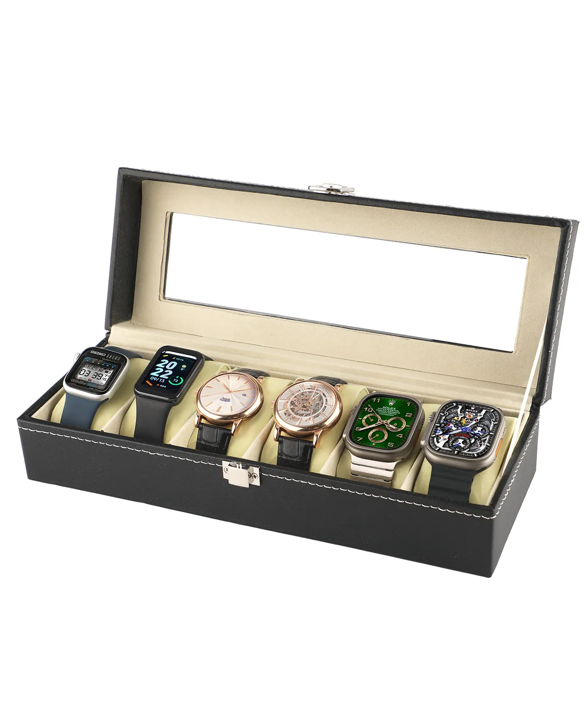 Six Watch Storage Box Organizer