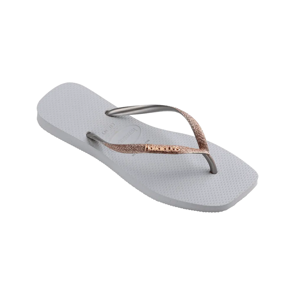 Slim Square Glitter Flip Flops