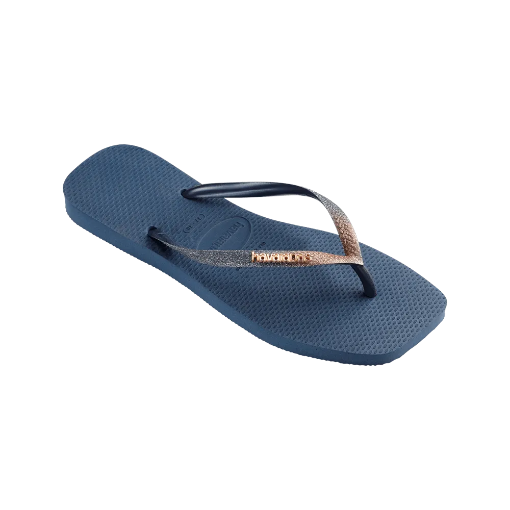 Slim Square Glitter Flip Flops