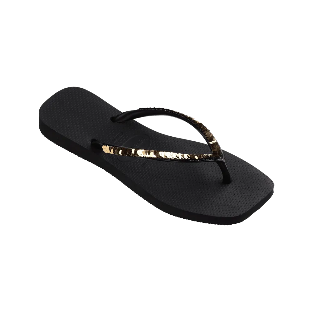 Slim Square Magic Sequin Flip Flops