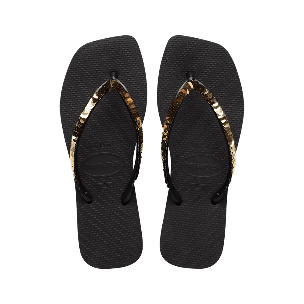 Slim Square Magic Sequin Flip Flops