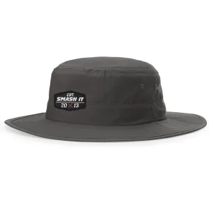 Smash It Sports Bucket Hat Charcoal with Black Patch