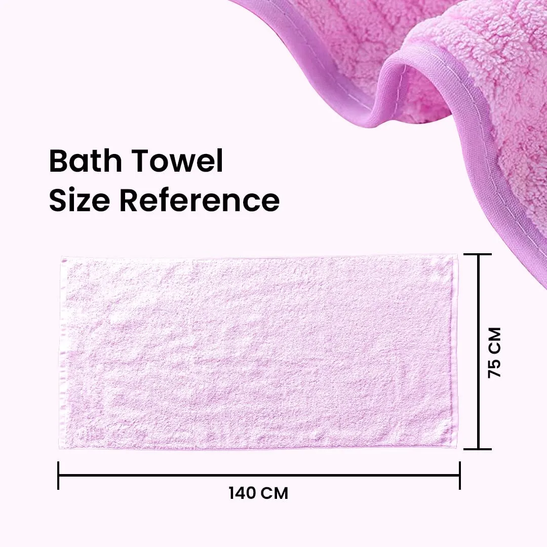 The Better Home Microfiber Bath Towel for Bath | Soft, Lightweight, Absorbent and Quick Drying Bath Towel for Men & Women | 140cm X 70cm (Pack of 4, Pink Beige) (Pack of 4, Beige Pink)