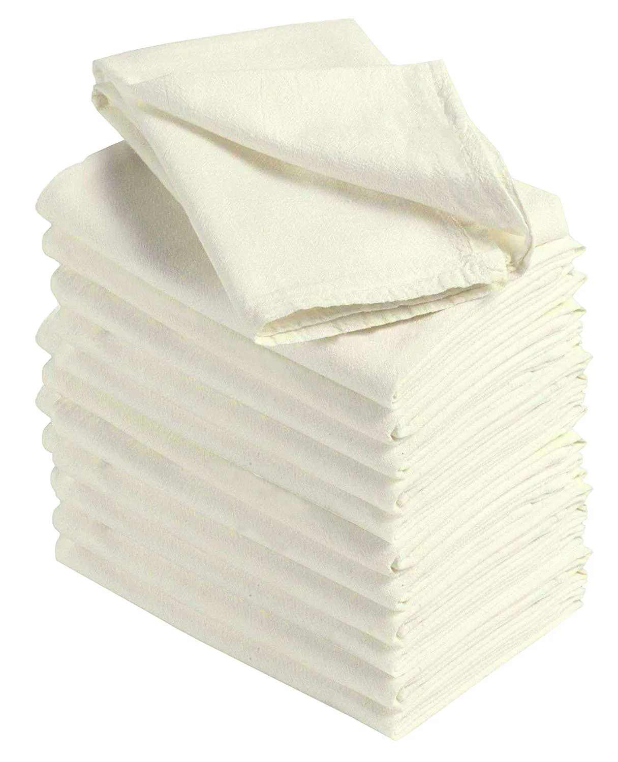 Unbleached Flour Sack Towels, Real Natural Tea Towels, Set of 12