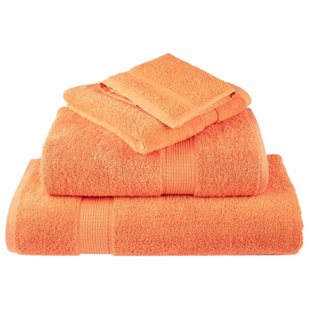 vidaXL 12 Piece Premium Towel Set SOLUND Orange - Luxurious 100% Cotton, 600 GSM, OEKO-TEX Certified