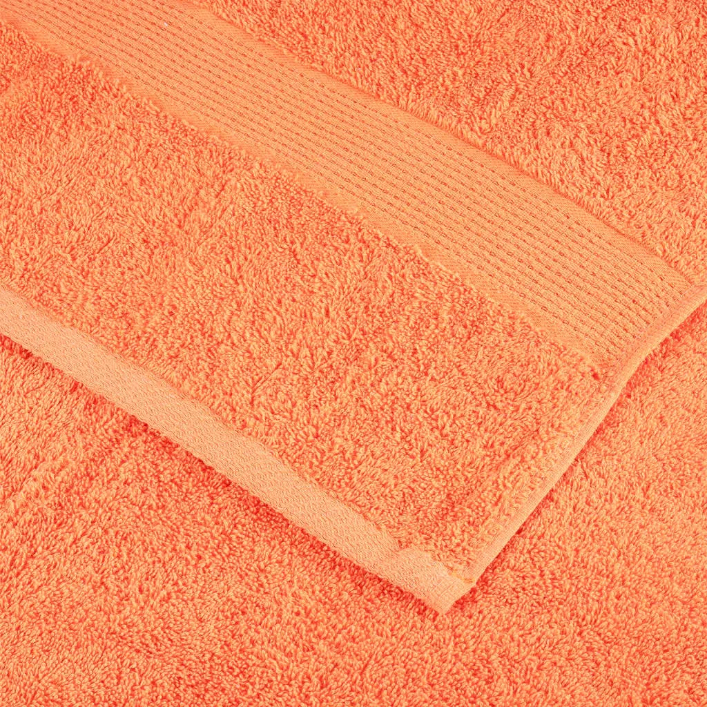 vidaXL 12 Piece Premium Towel Set SOLUND Orange - Luxurious 100% Cotton, 600 GSM, OEKO-TEX Certified