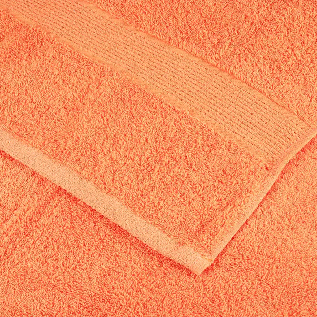 vidaXL 8 Piece Premium Towel Set SOLUND Orange 600 gsm - Ultra-Soft & Absorbent Cotton Towels - Perfect for Home & Commercial Use