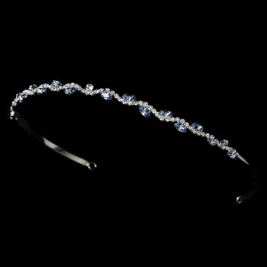 Wavy Light Blue Crystal Headband