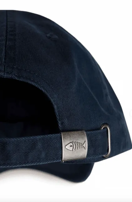 Weird Fish Scarfell Washed Branded Cap Navy