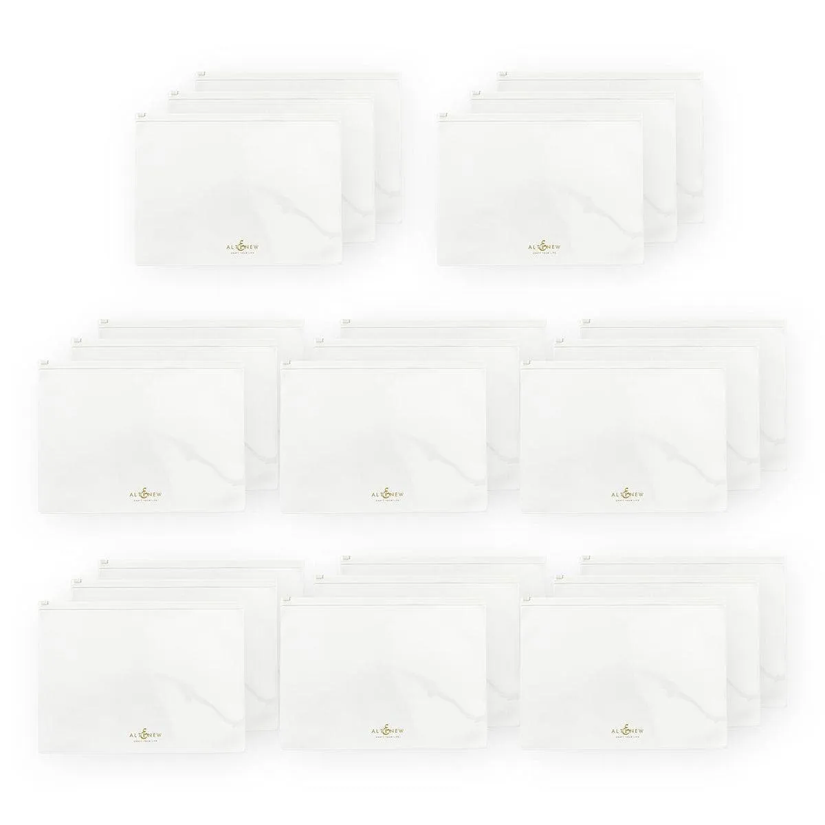 White Zip 'n' Keep Pouches Bundle (24 pcs)