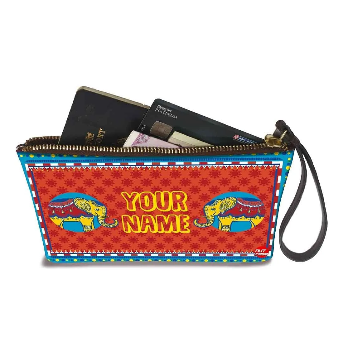 Womens Pouch Purse - Welcome Design Red