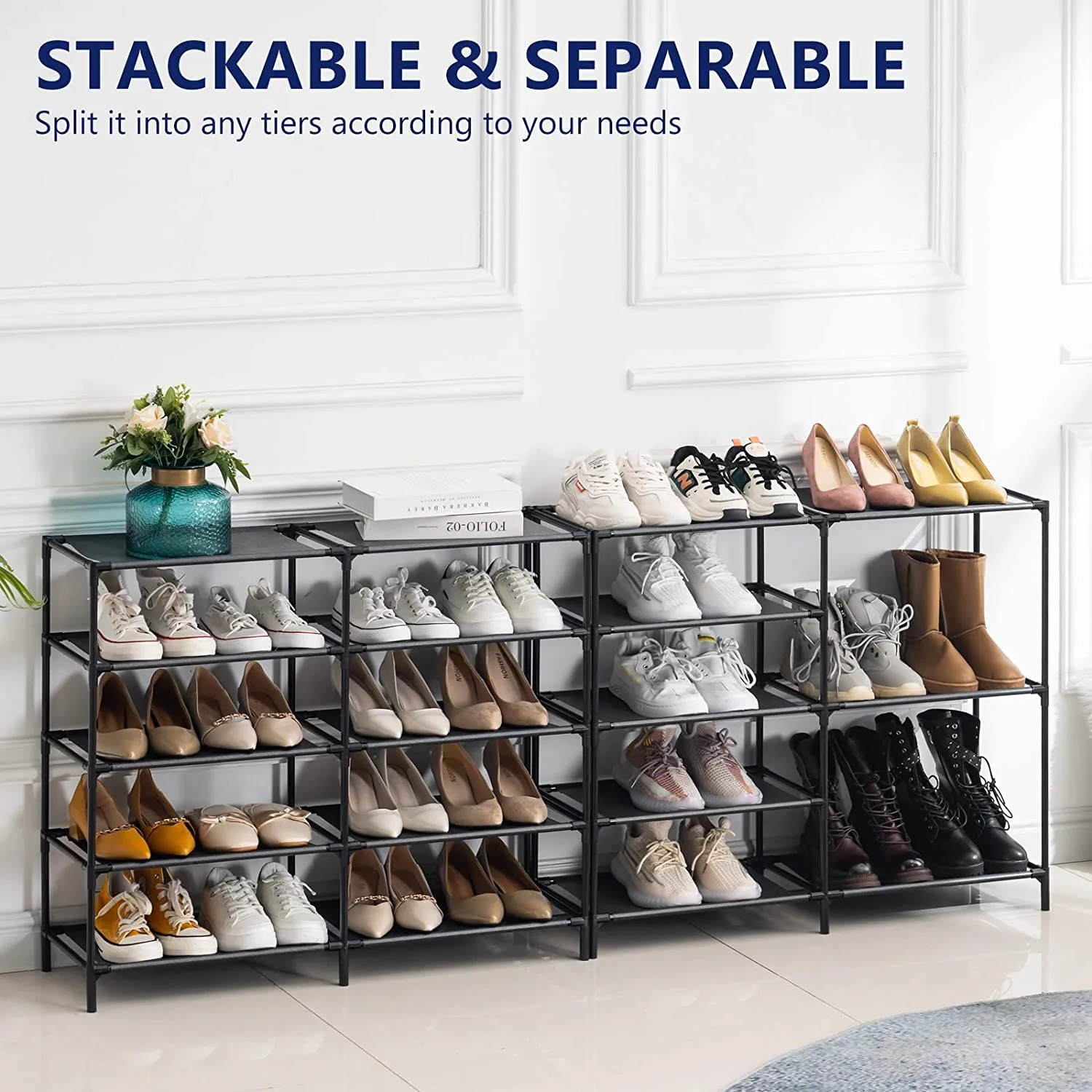 YOUDENOVA 9 Tier Shoe Rack for Closet Entryway